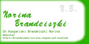 norina brandeiszki business card